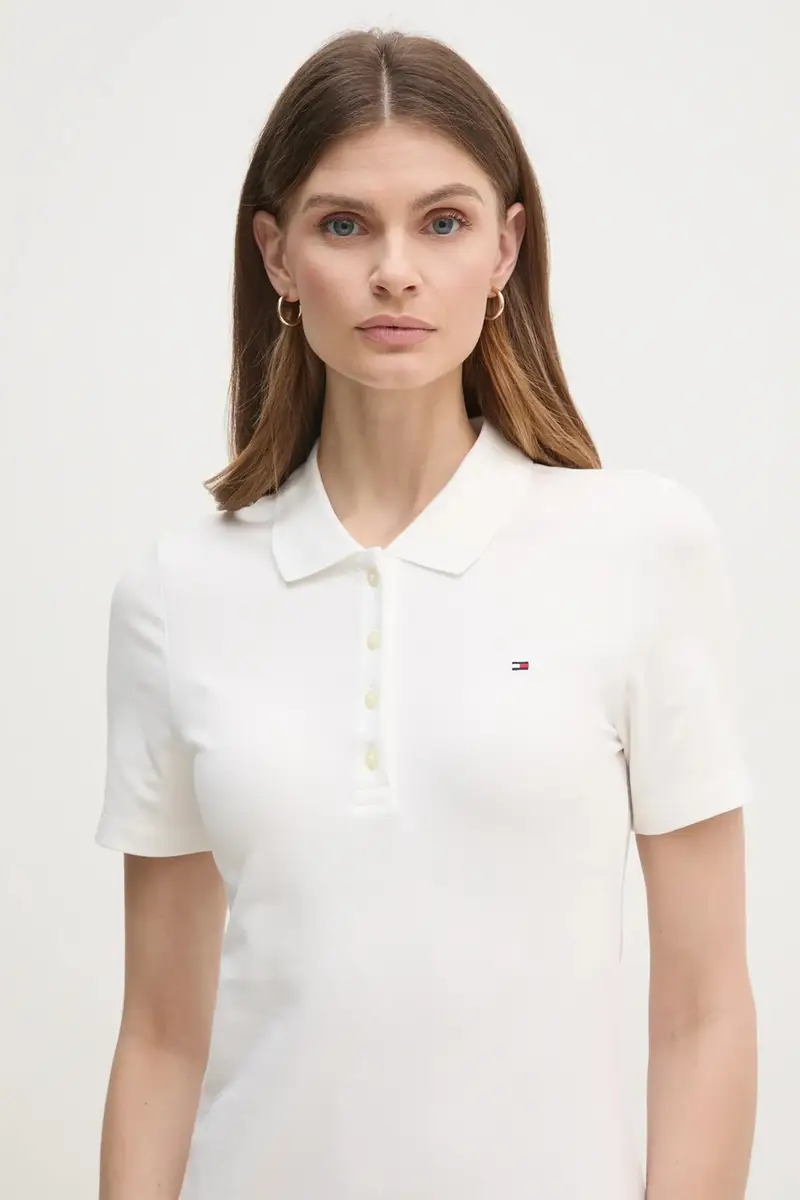 vestito colore blu WW0WW43228 Bianco miniatura 4