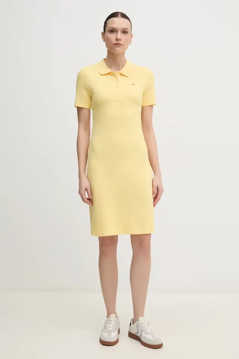 vestito colore blu WW0WW43228 Giallo miniatura 2