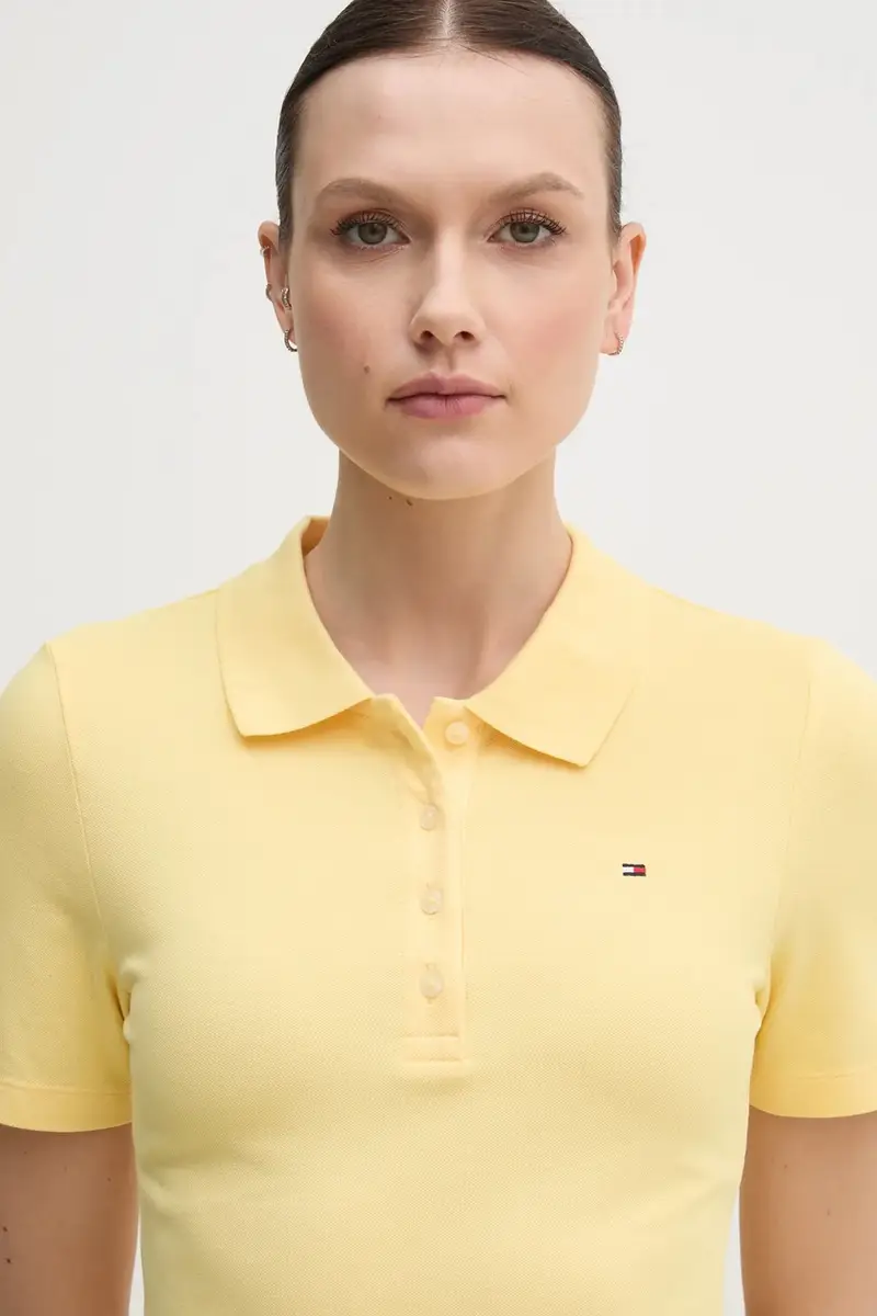 vestito colore blu WW0WW43228 Giallo miniatura 4