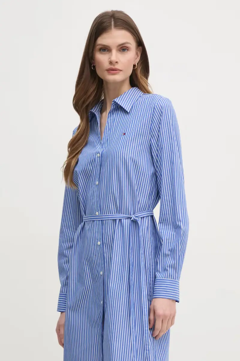 vestito colore blu WW0WW45581 miniatura 3