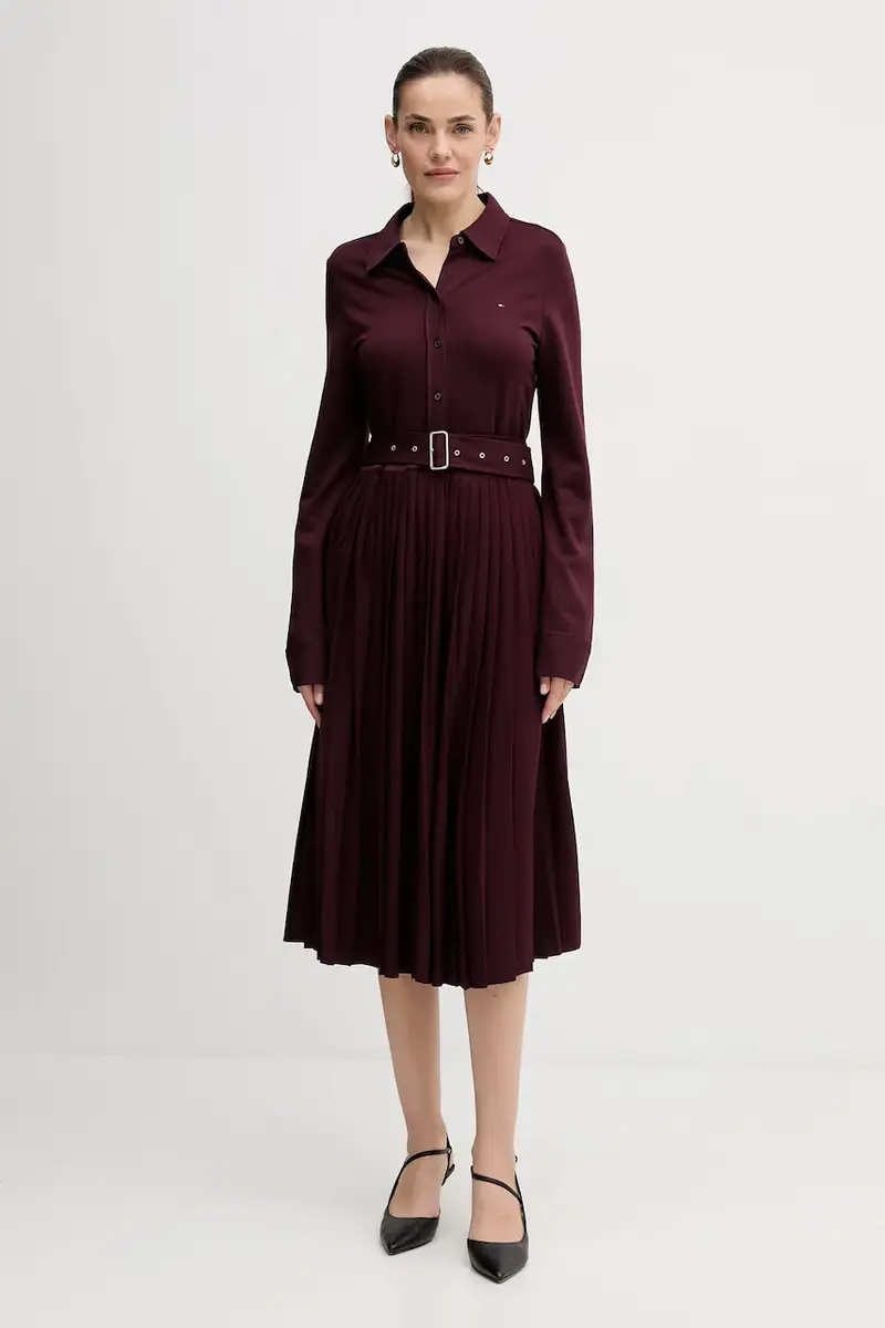 vestito colore granata WW0WW48398