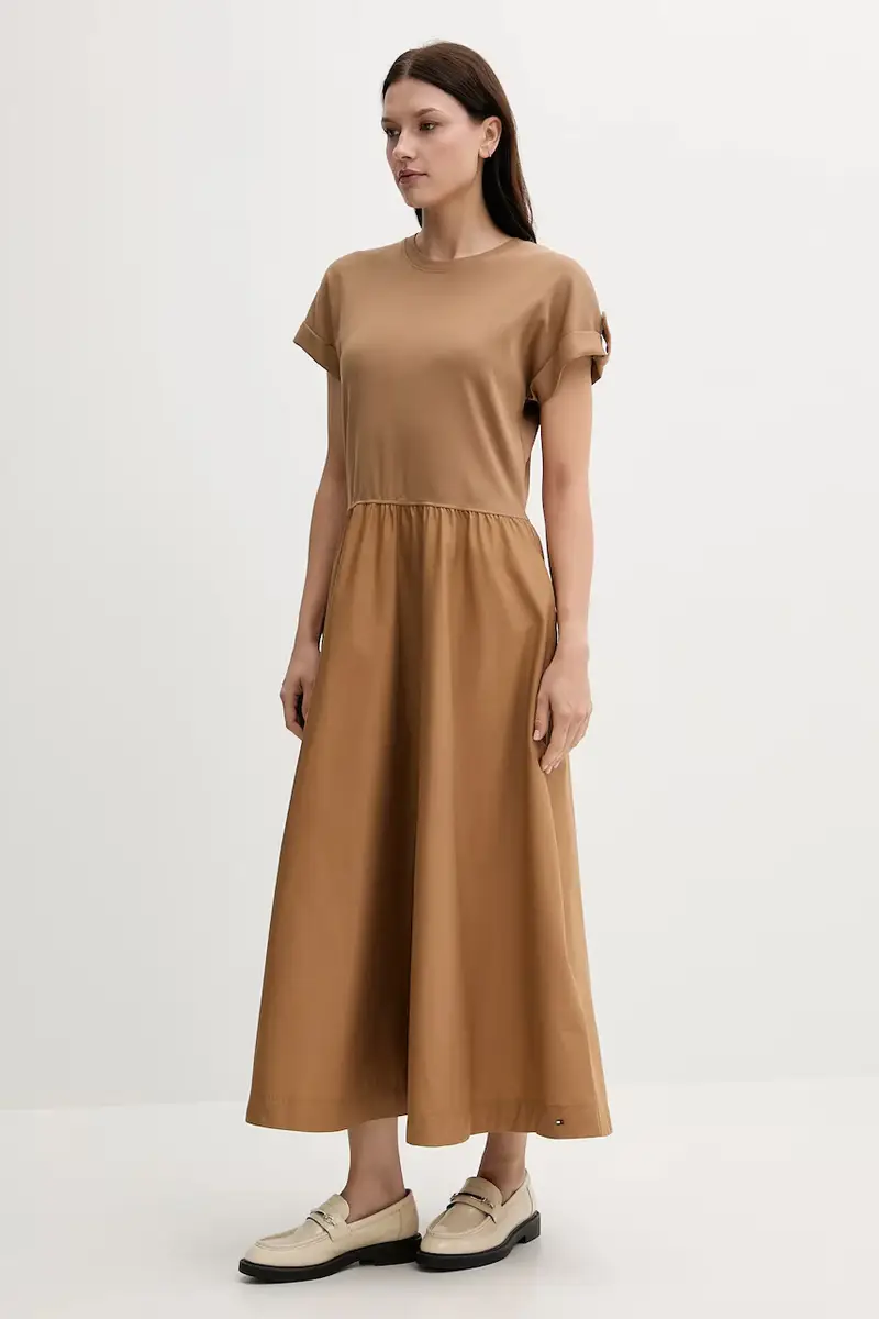 vestito colore marrone WW0WW46711 miniatura 3