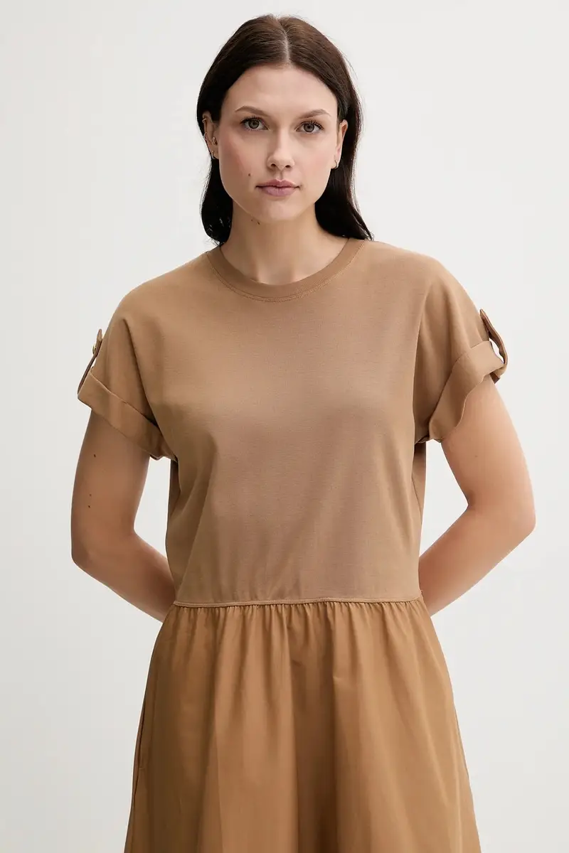 vestito colore marrone WW0WW46711 miniatura 4