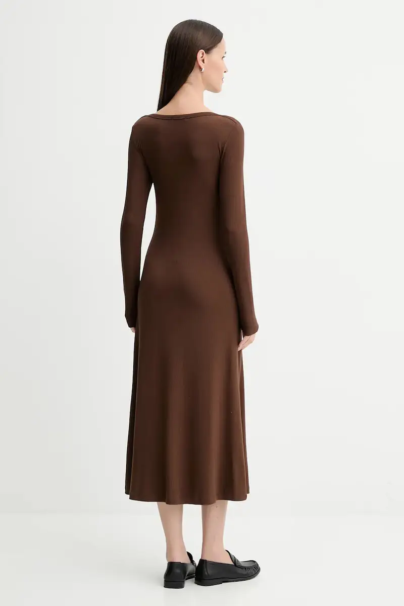 vestito colore marrone WW0WW47066 miniatura 3