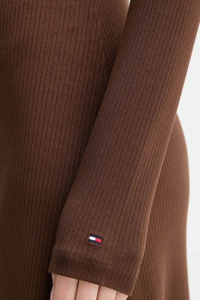 vestito colore marrone WW0WW47066 miniatura 5