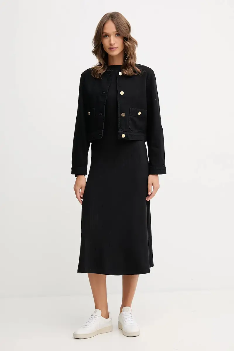 vestito colore nero WW0WW47066 miniatura 2