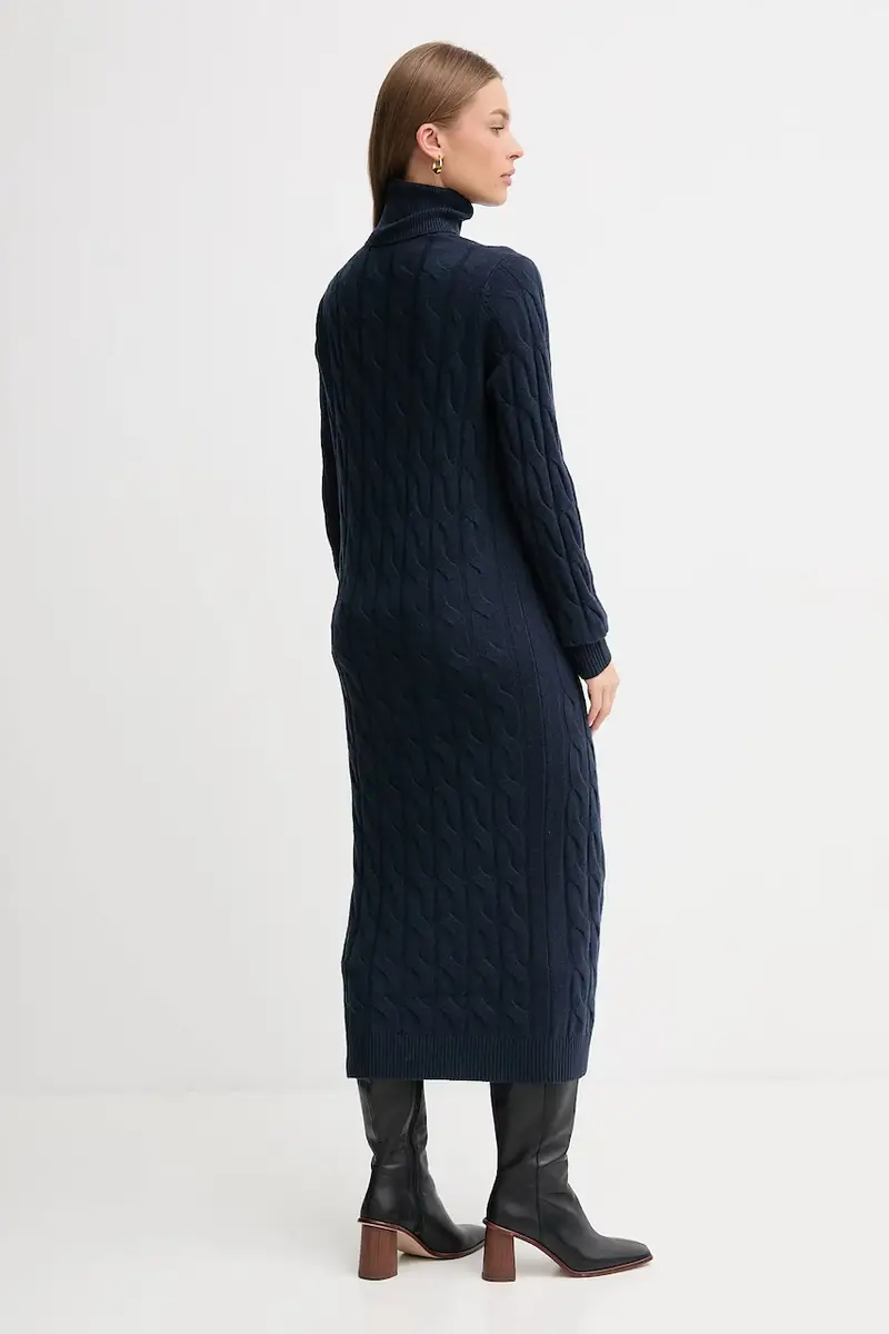 vestito con lana colore blu navy WW0WW46429 miniatura 3