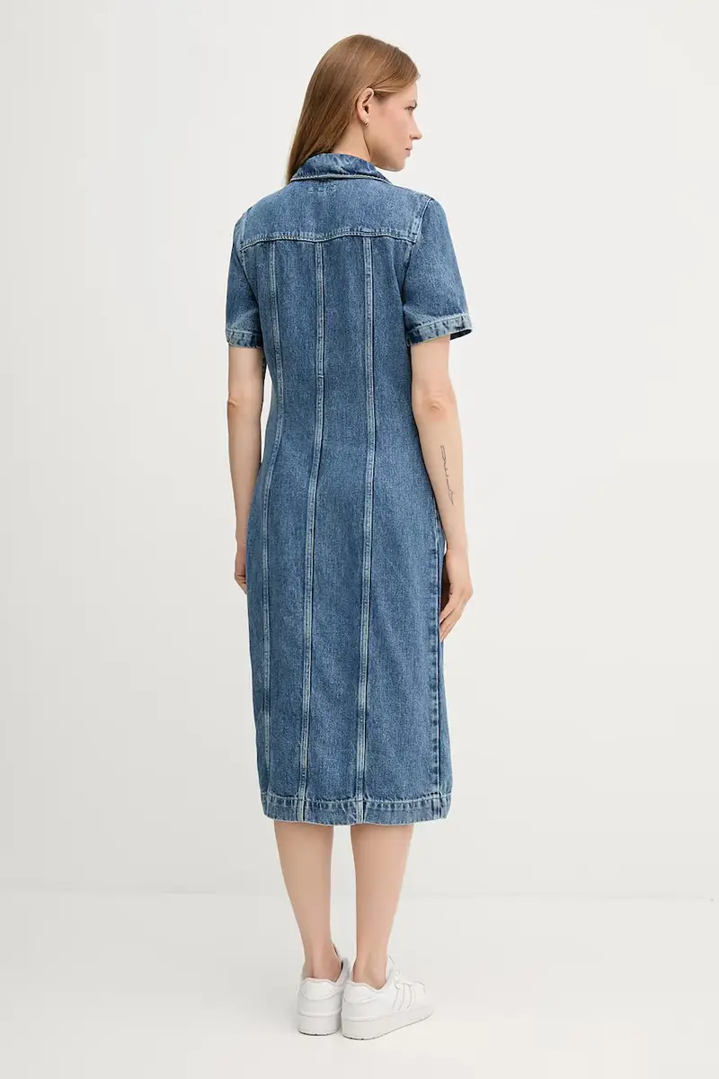 vestito di jeans colore blu WW0WW46638 miniatura 3