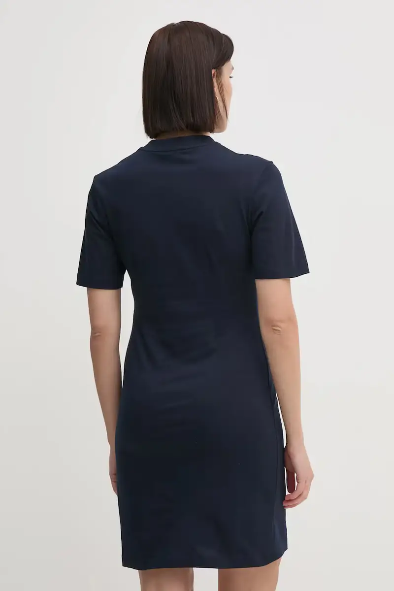 vestito in cotone colore blu navy WW0WW43830 miniatura 3