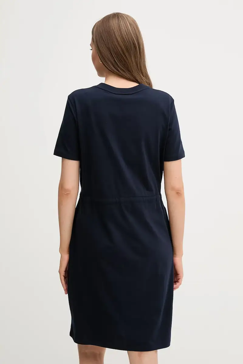 vestito in cotone colore blu navy WW0WW45529 miniatura 3