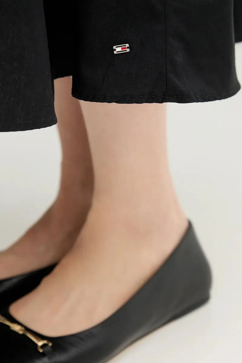 vestito in cotone colore nero WW0WW45800 miniatura 5