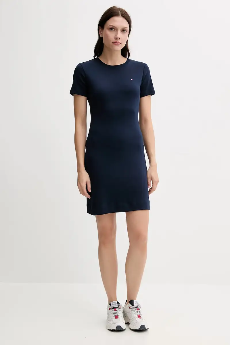 vestito in cotone colore rosso WW0WW42721 Blu miniatura 2