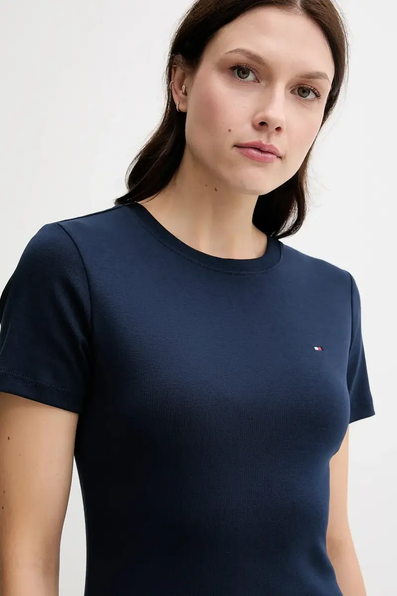 vestito in cotone colore rosso WW0WW42721 Blu miniatura 4