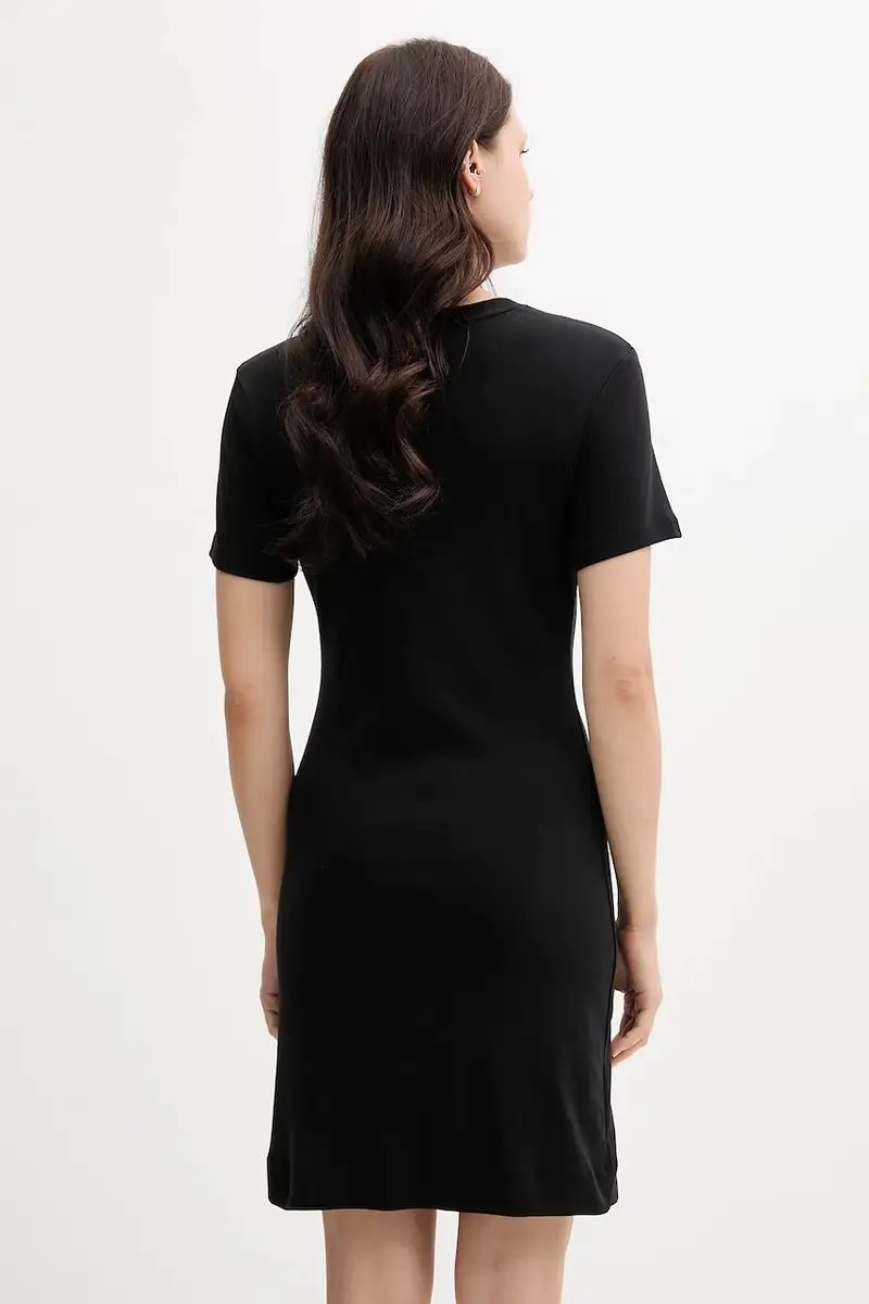 vestito in cotone colore rosso WW0WW42721 Nero miniatura 3