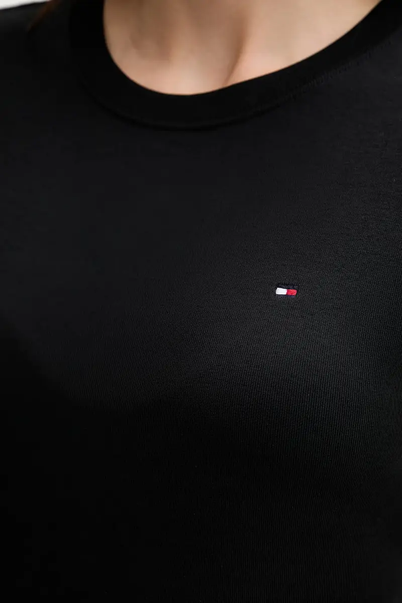 vestito in cotone colore rosso WW0WW42721 Nero miniatura 5