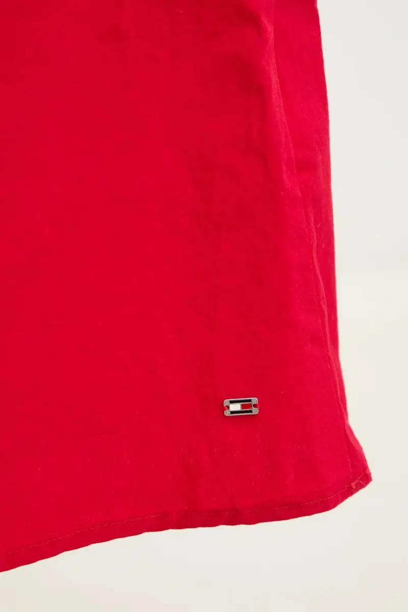 vestito in cotone colore rosso WW0WW44667 miniatura 5