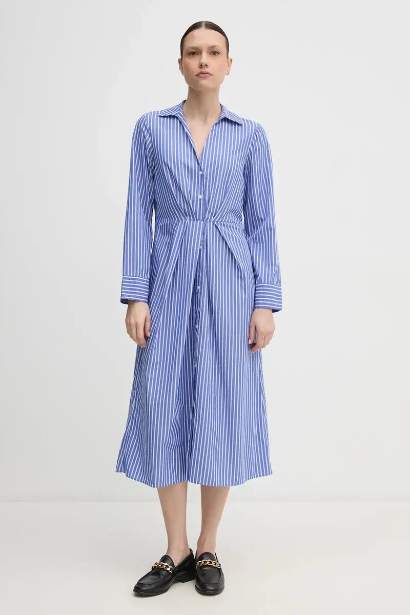 vestito in cotone colore violetto WW0WW44670