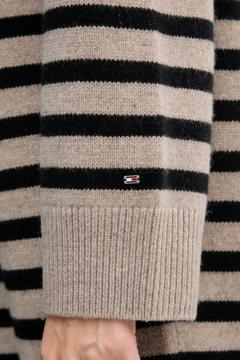 vestito in lana colore beige WW0WW46761 miniatura 5