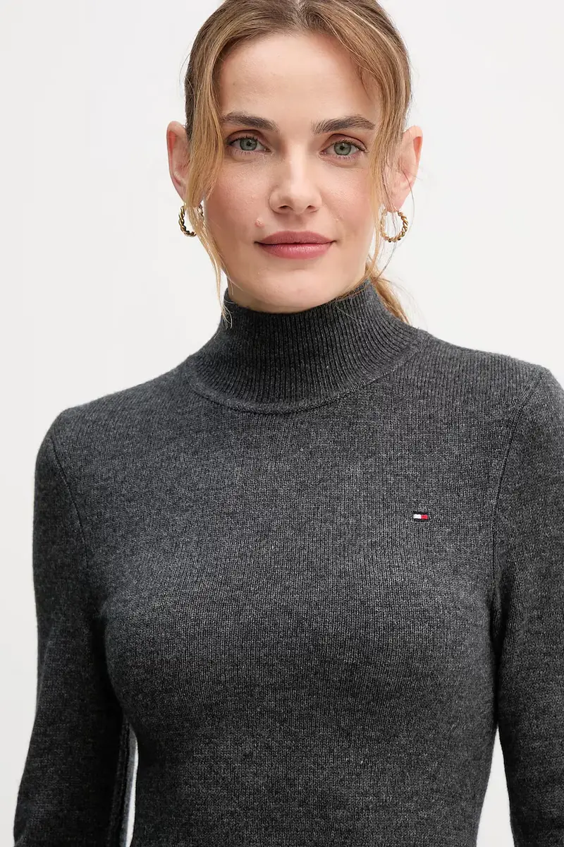 vestito in lana colore grigio WW0WW47303 miniatura 5