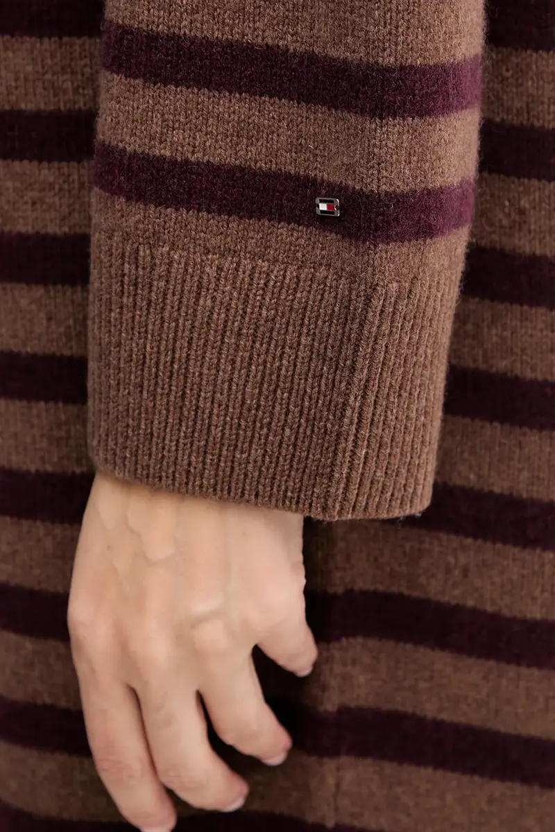 vestito in lana colore marrone WW0WW46761 miniatura 5