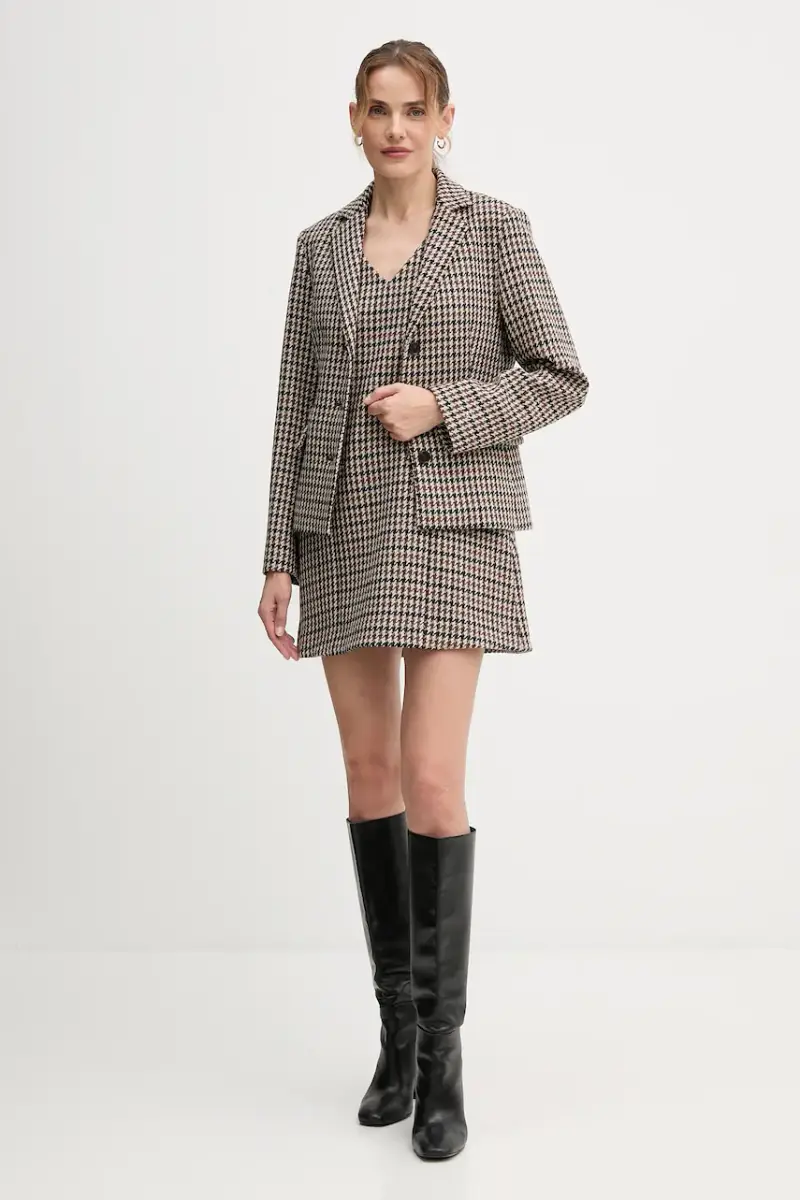 vestito in lana colore marrone WW0WW48267 miniatura 2