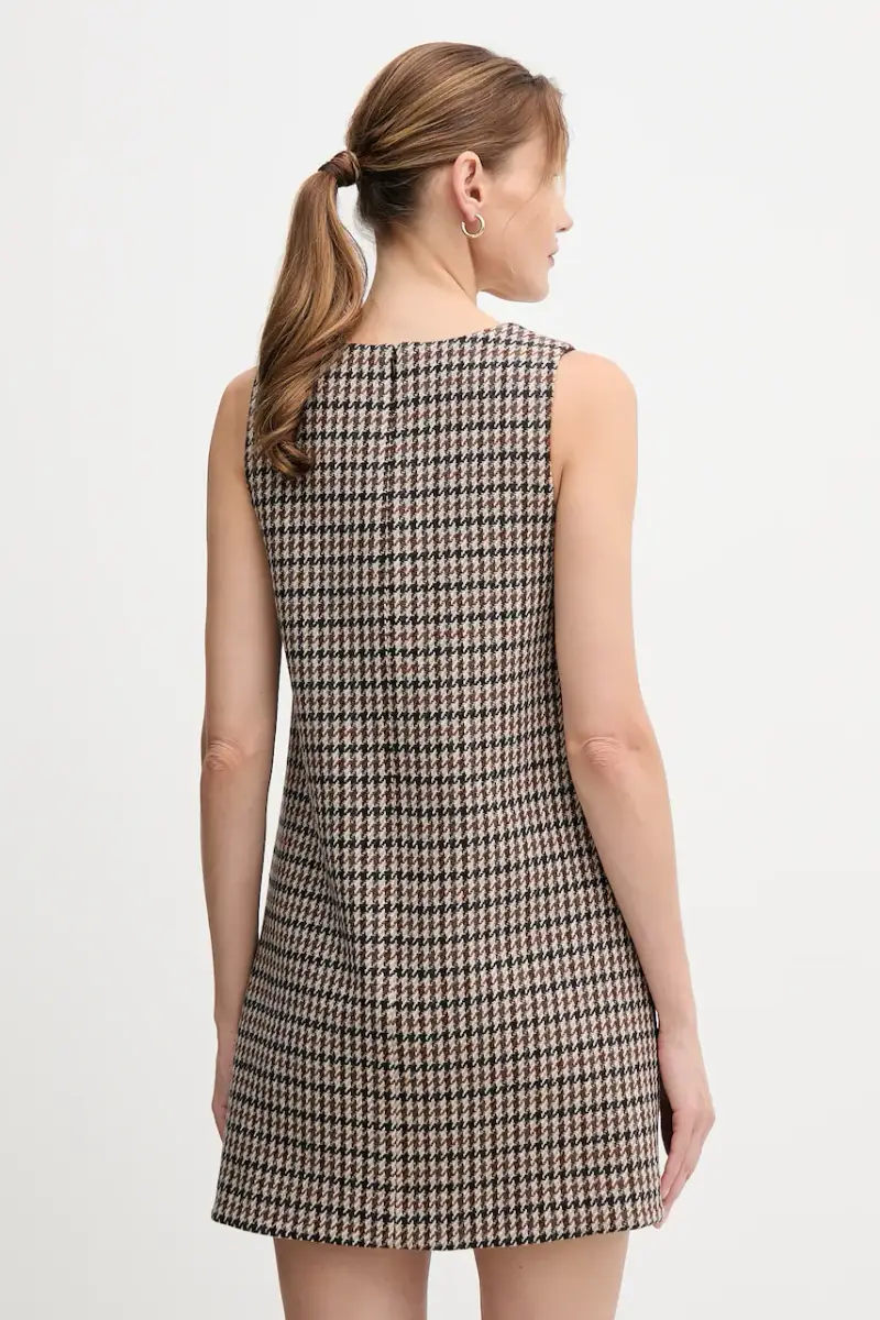 vestito in lana colore marrone WW0WW48267 miniatura 3