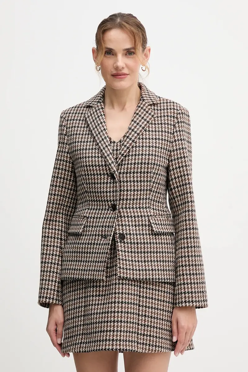 vestito in lana colore marrone WW0WW48267 miniatura 4