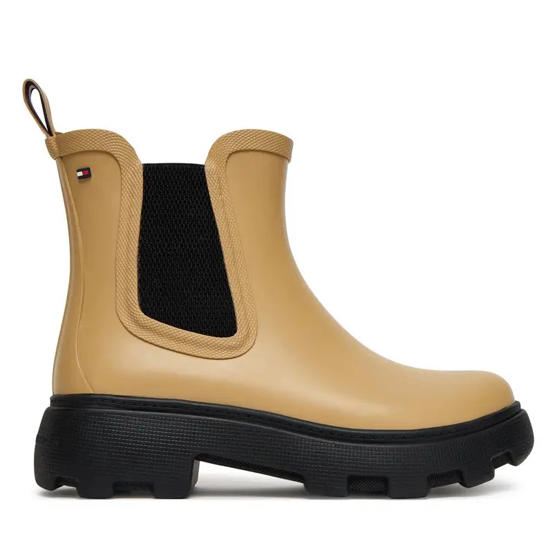 Wellington Tommy Hilfiger Rubber Flag Cleated FW0FW08637 Marrone