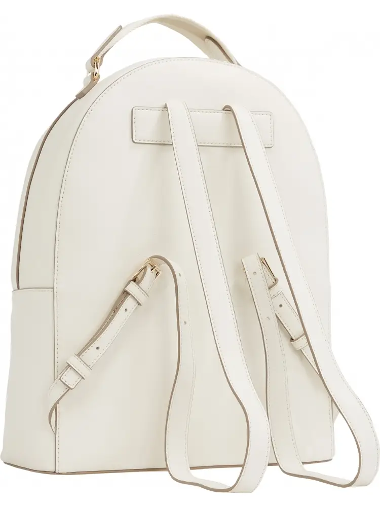 zaino beige donna in ecopelle mini logo lettering miniatura 2