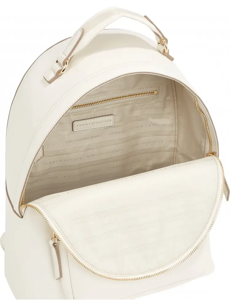 zaino beige donna in ecopelle mini logo lettering miniatura 3