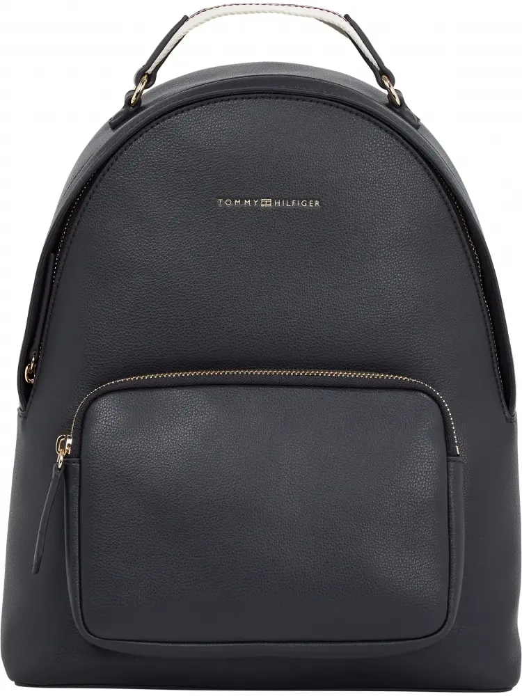 zaino blu navy donna in ecopelle mini logo sul davanti