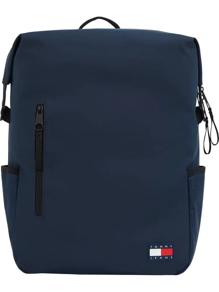 zaino elevated in tessuto nero con logo gommato