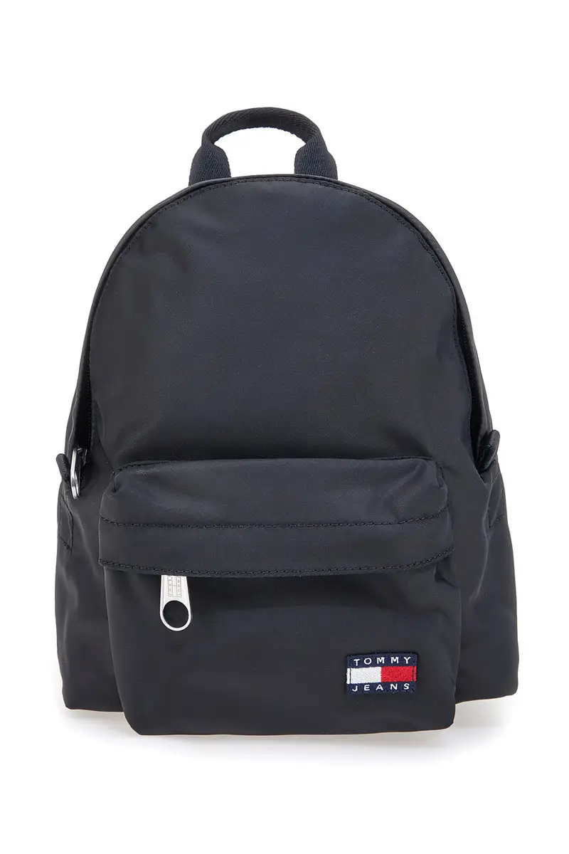 Zaino nero in tessuto con logo Tommy Daily Backpack [NERO]