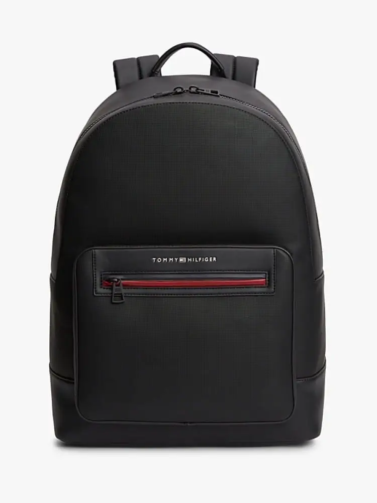 zaino nero uomo logo lettering