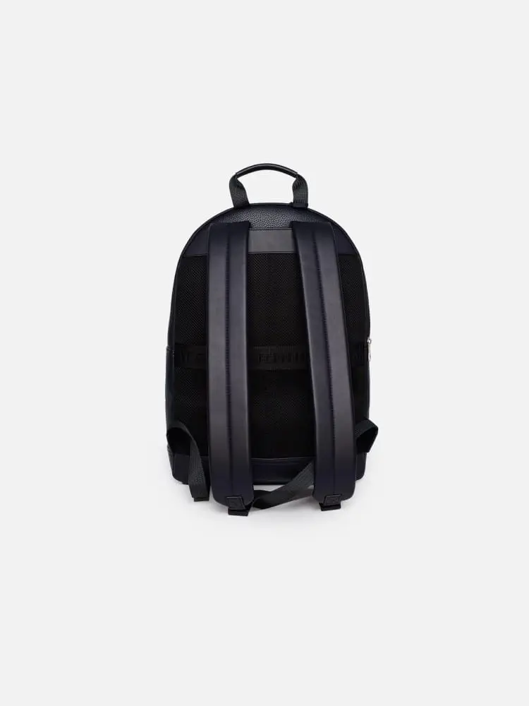 zaino nero uomo mini logo sul davanti miniatura 2