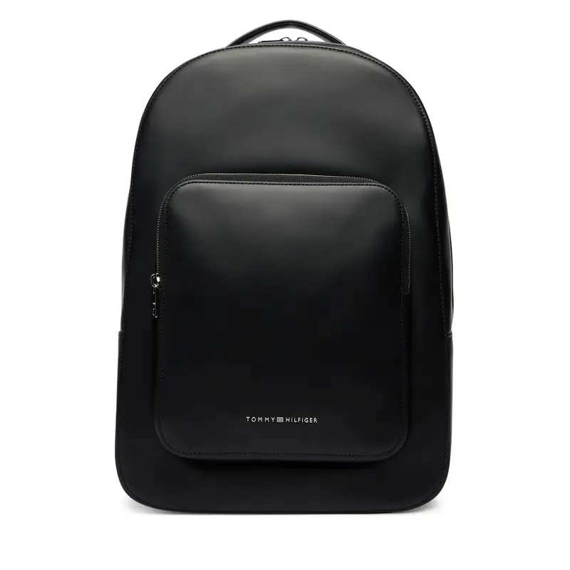 Zaino Tommy Hilfiger Th Business Leather Backpack AM0AM14162 Nero