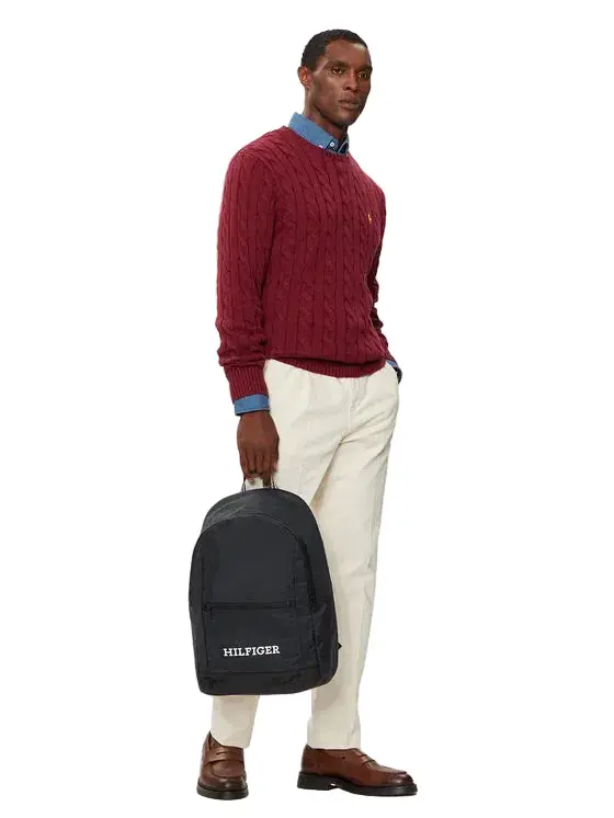 Zaino Uomo Blu Porta Laptop Regolabile Logo miniatura 2