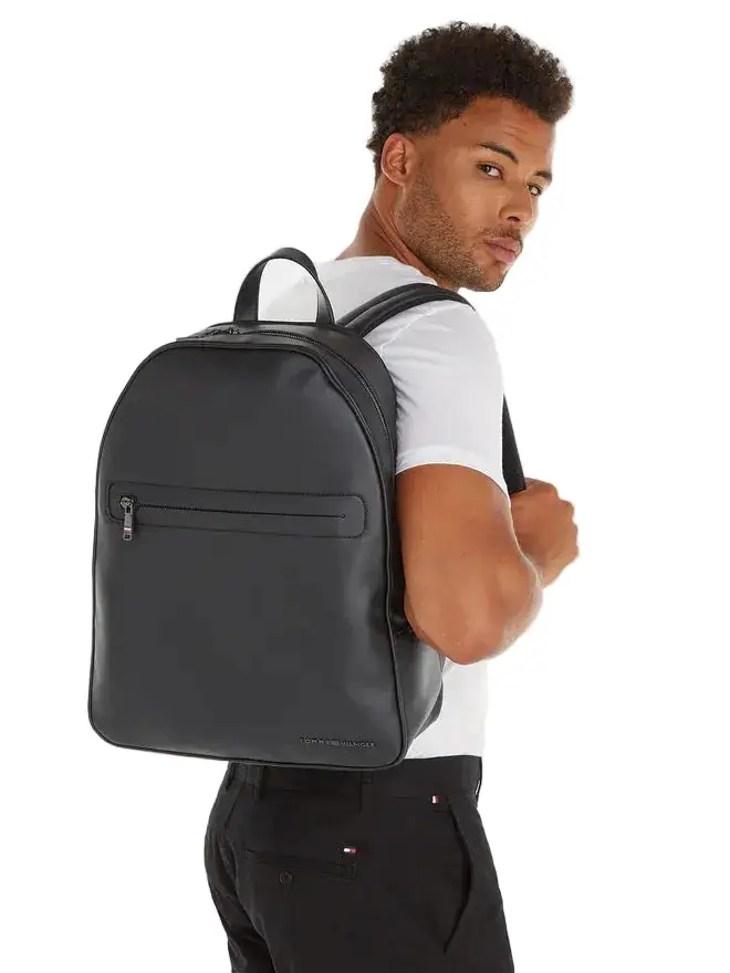 Zaino Uomo Nero Spalline Regolabili Logo miniatura 2