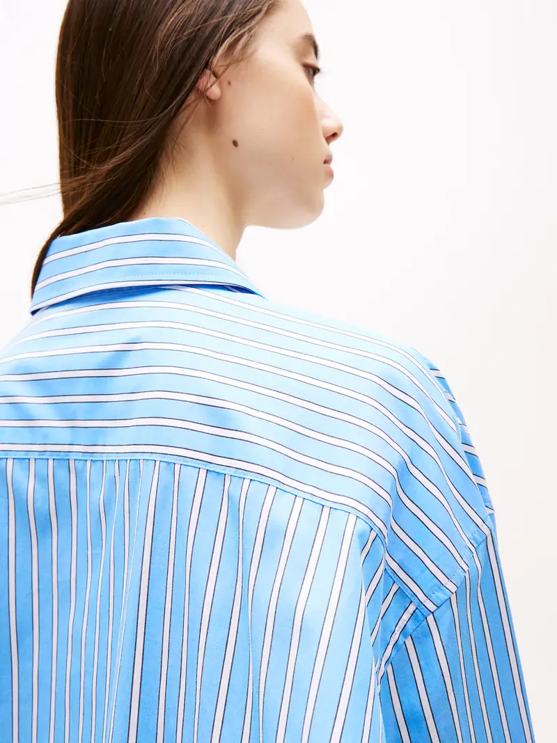 Abito camicia blu / bianco miniatura 3