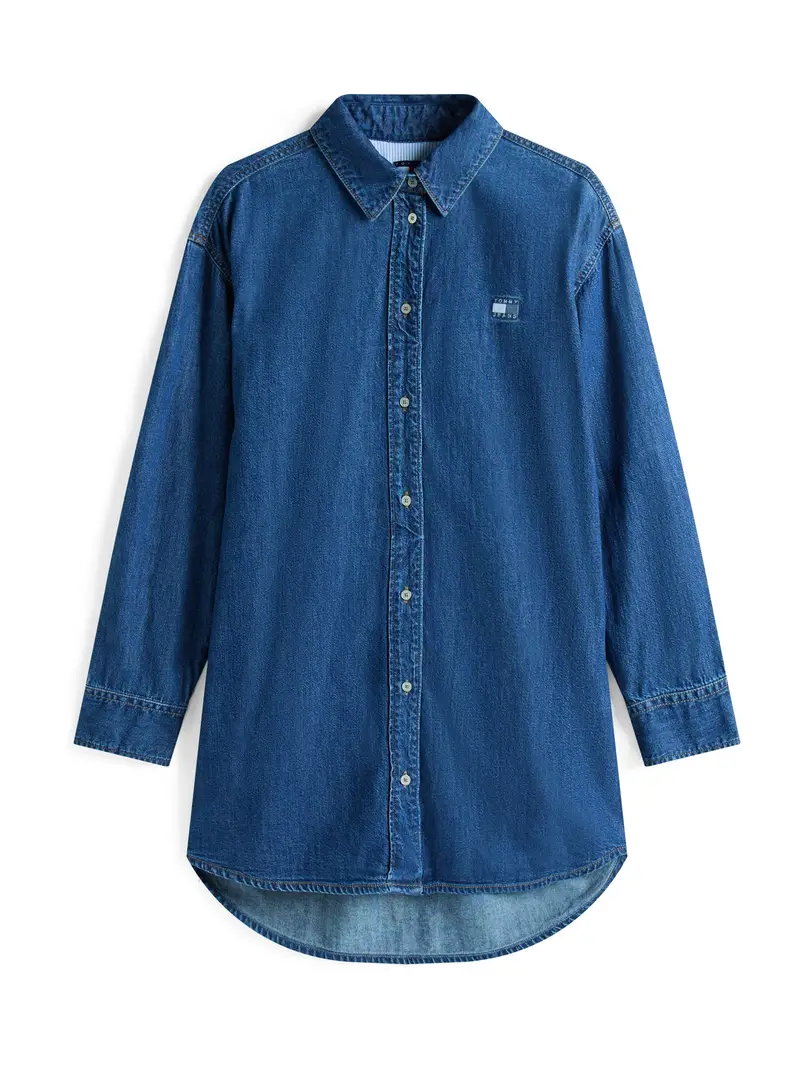 Abito camicia blu denim