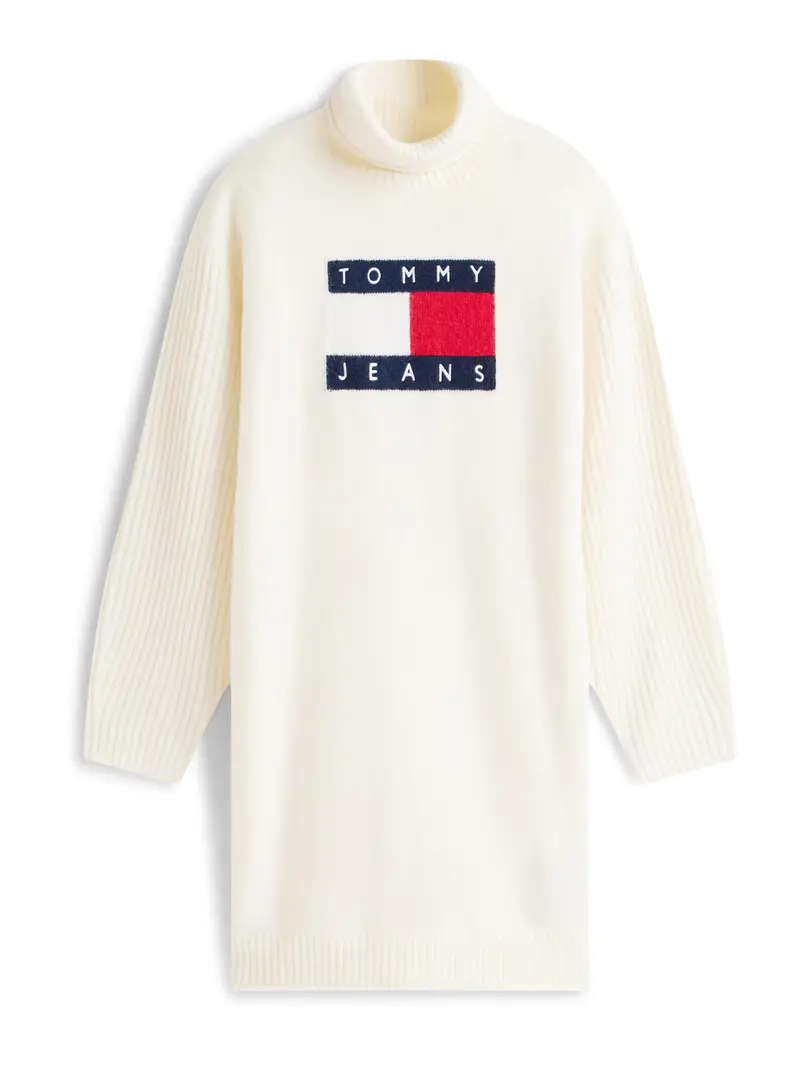 Abito in maglia navy / rosso / bianco