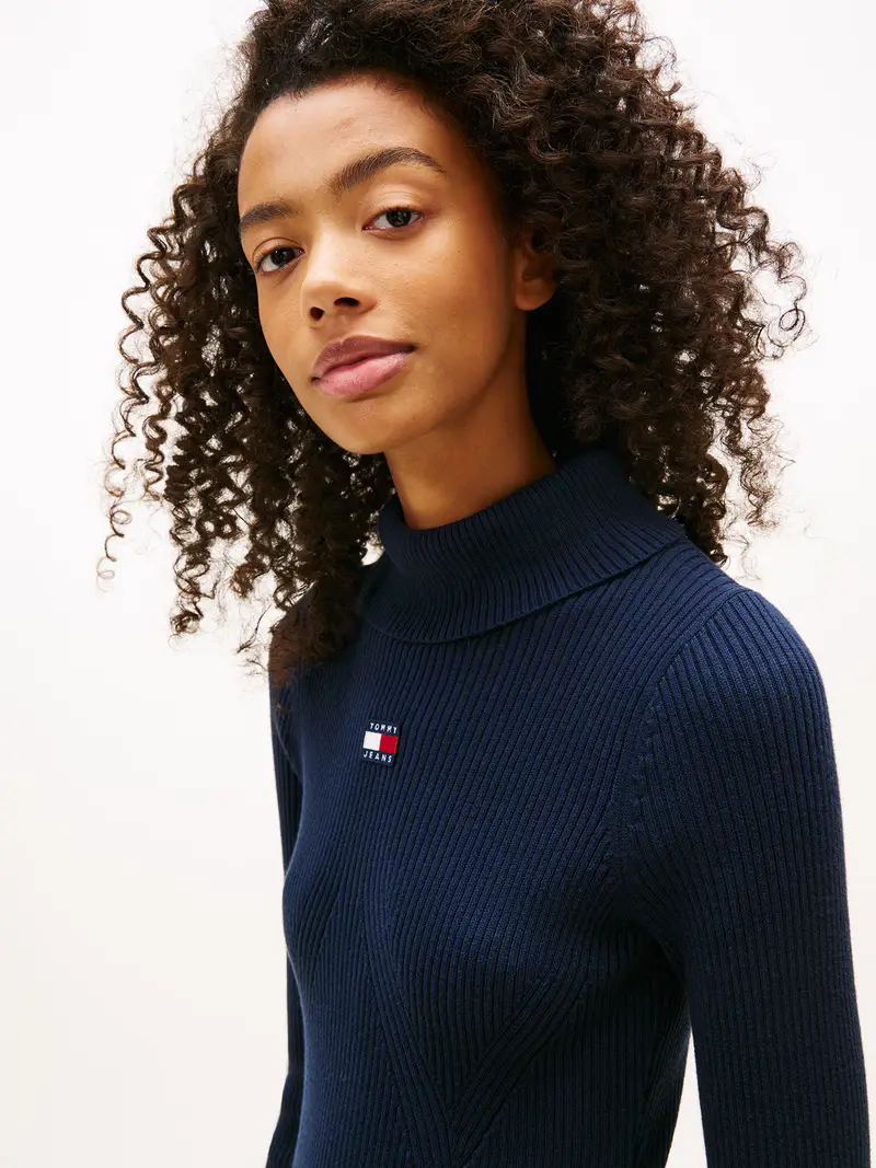Abito in maglia navy / rosso / bianco miniatura 3