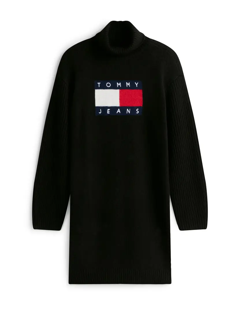 Abito in maglia navy / rosso / nero / bianco