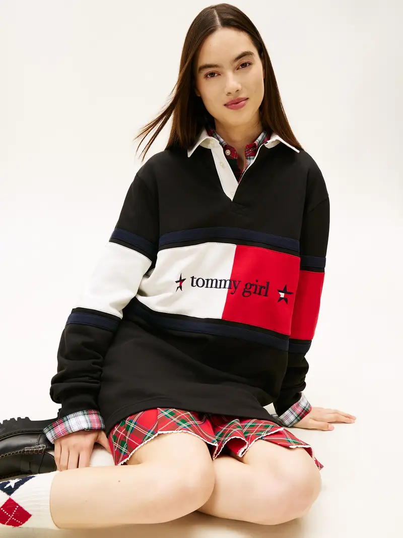 Abito navy / rosso / nero / bianco miniatura 2