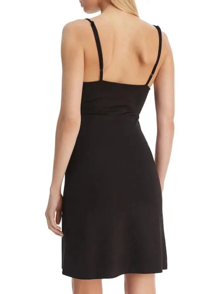 abito nero donna logo lettering miniatura 3