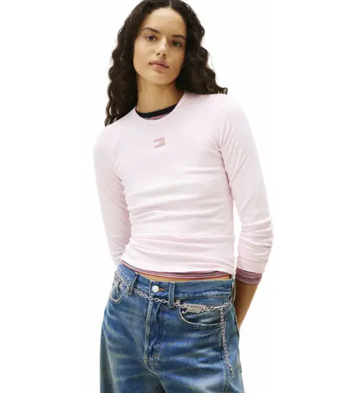 Badge W - maglia maniche lunghe - donna Light Pink