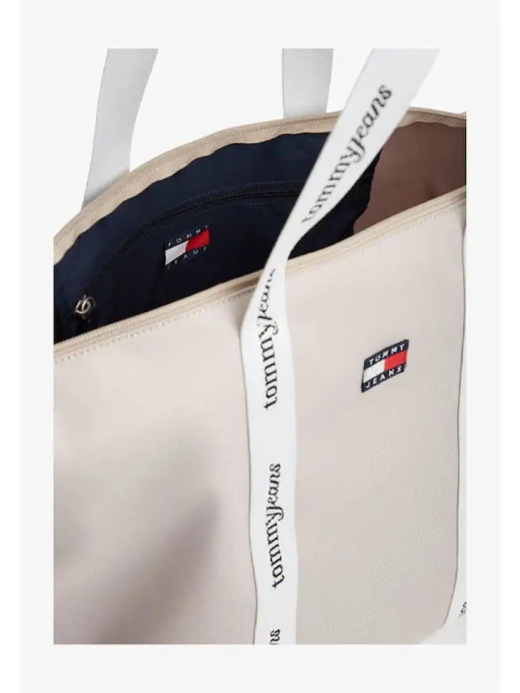 Tommy Jeans borsa beige donna logo all over miniatura 3