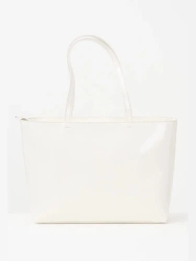 borsa bianca donna mini logo miniatura 2