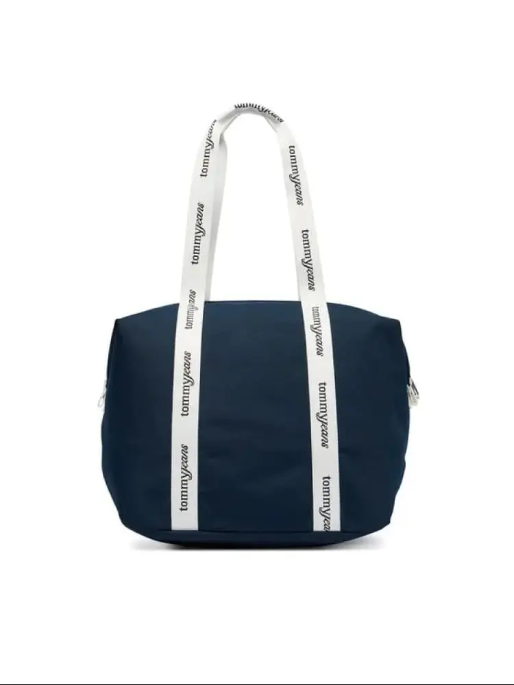 borsa blu navy donna logo lettering miniatura 2