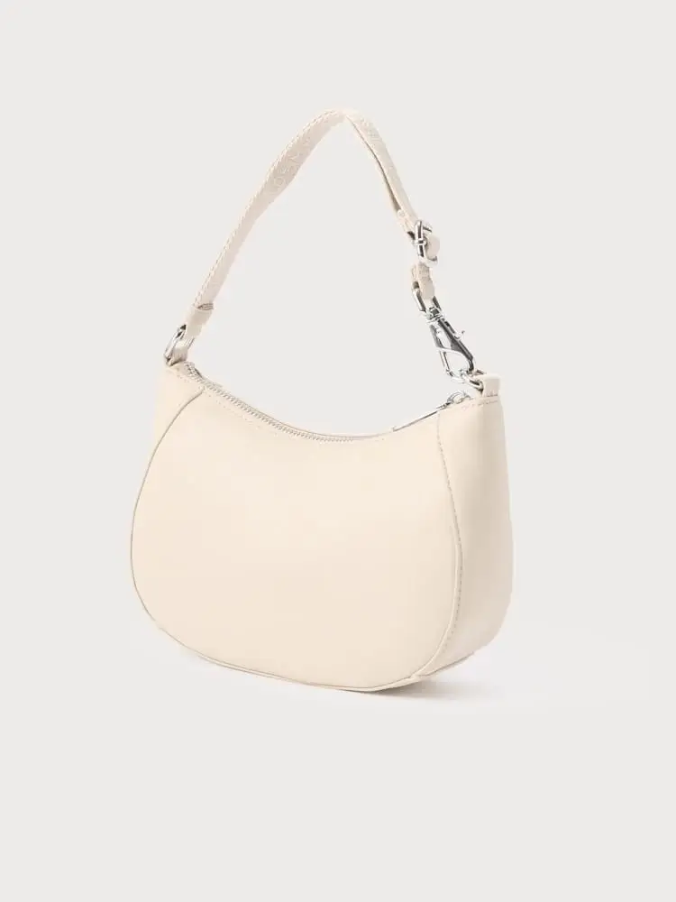 borsa crema donna logo sul davanti miniatura 2